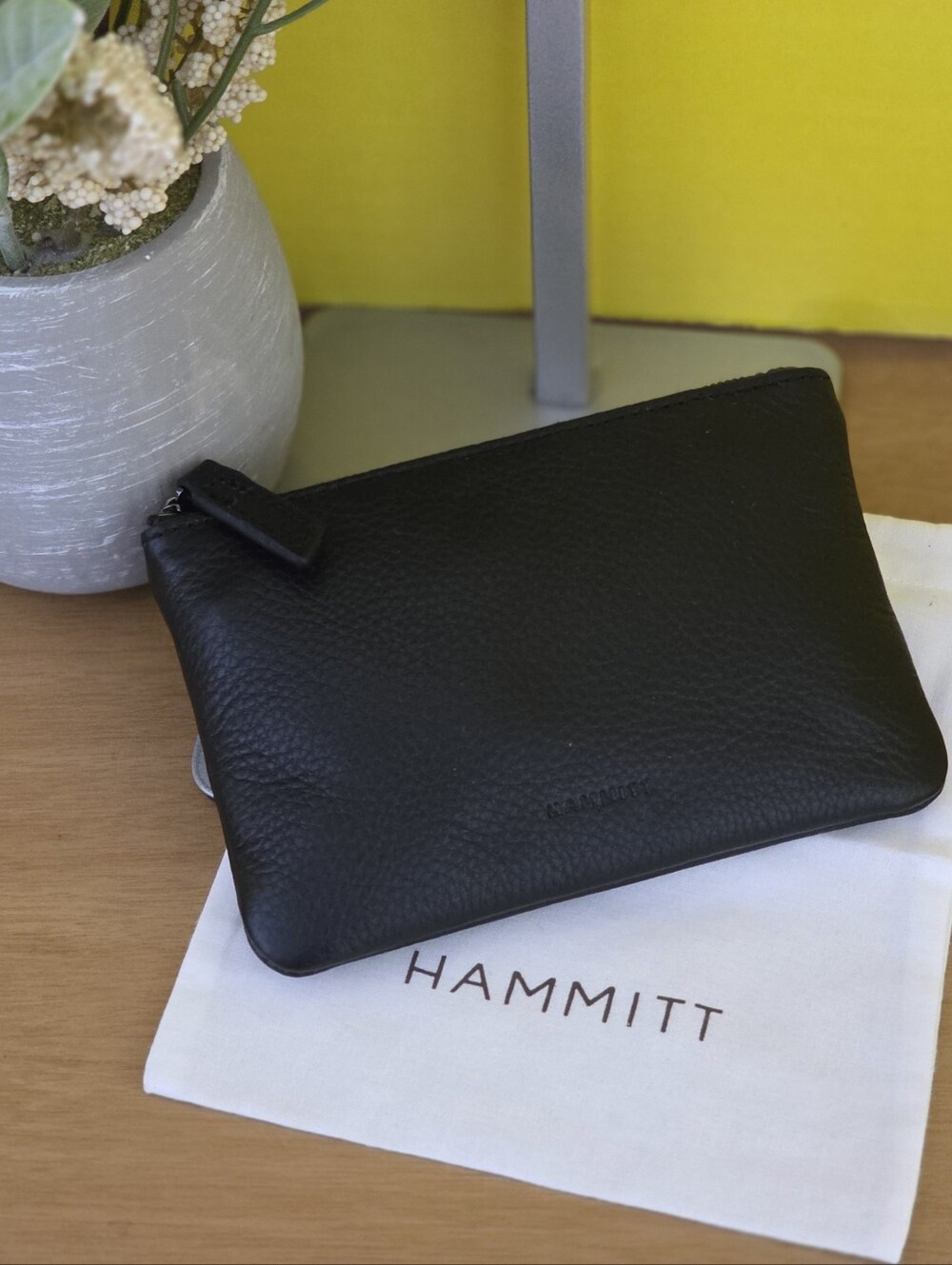 Hammitt Black Leather Viva Pouch